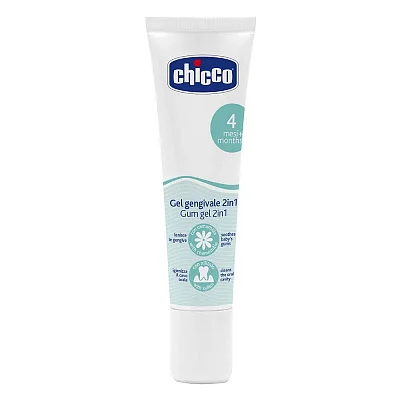Гель для десен при прорезывании зубов 2 в 1 Chicco, 4 мес+, 30 мл