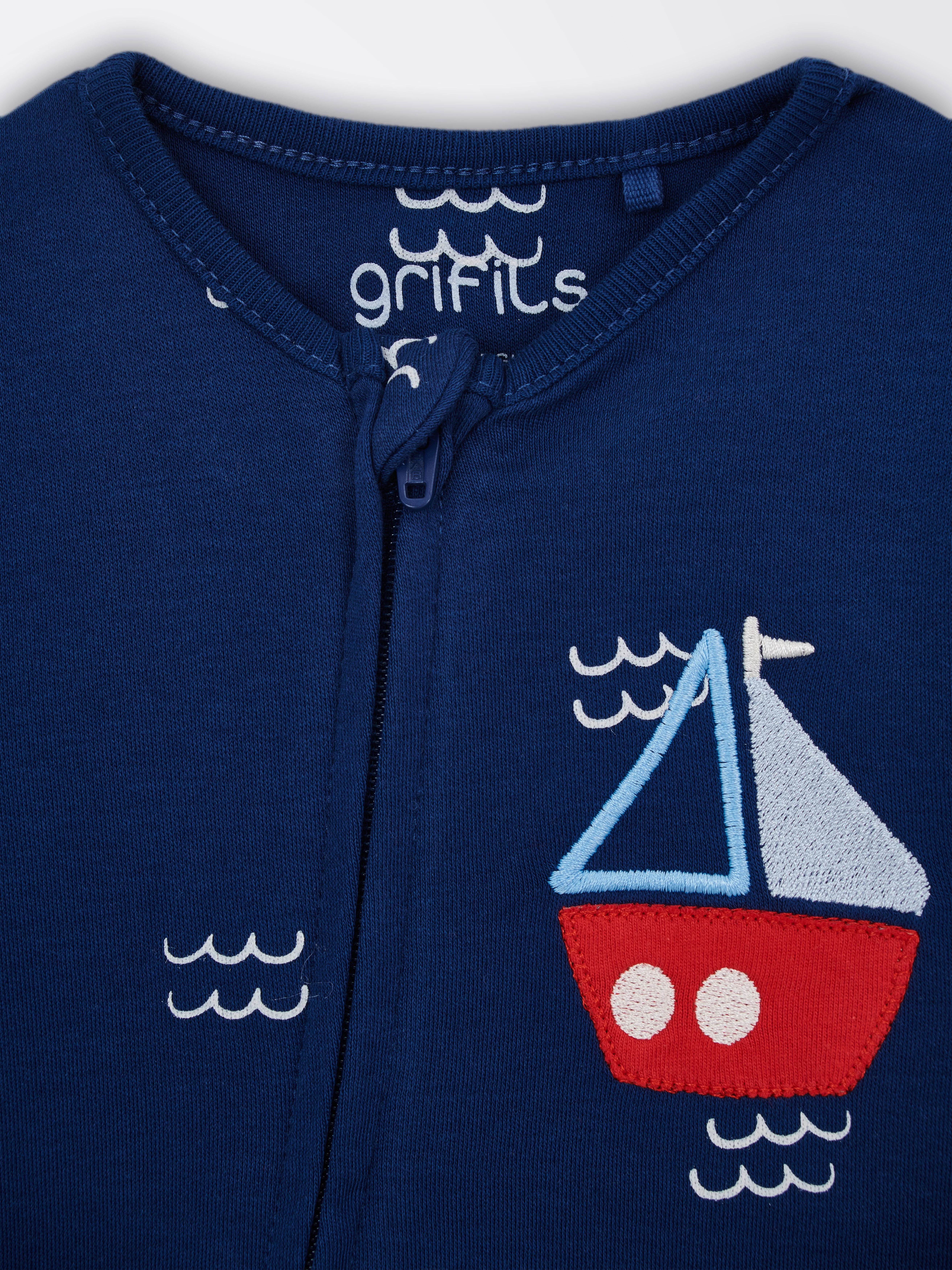 Комбинезон GRIFILS "Синее море" с открытой ножкой
