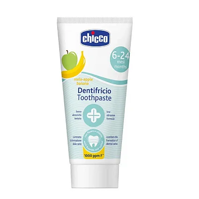 Паста зубная Chicco детская с фтором, 6+ мес.