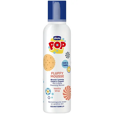 Мусс для волос и тела Chicco POP очищающий, 200мл, 3г+