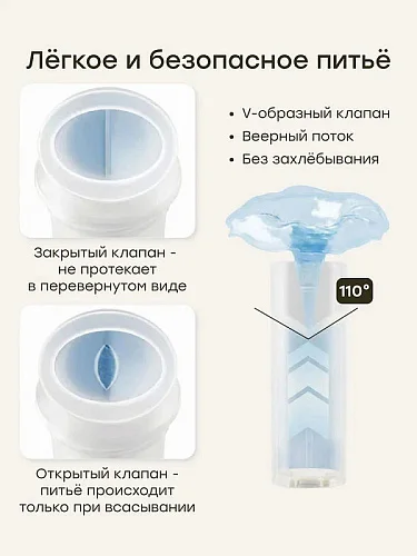 Термопоильник-непроливайка Happy Baby с трубочкой и ручками, 300 мл