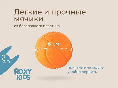 Игрушка для ванной Roxy Kids Баскетбол 4 мяча