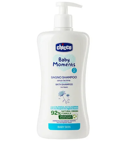 Пена-шампунь без слез Chicco Baby Moments 500мл