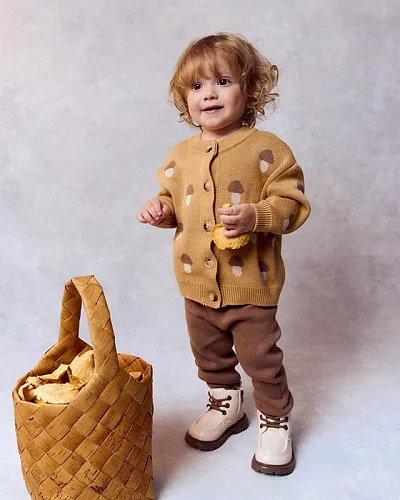 Кардиган детский Loomknits Грибочки LW5373