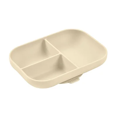 Тарелка силиконовая трехсекционная с присоской Beaba DIVIDED SILICONE PLATE