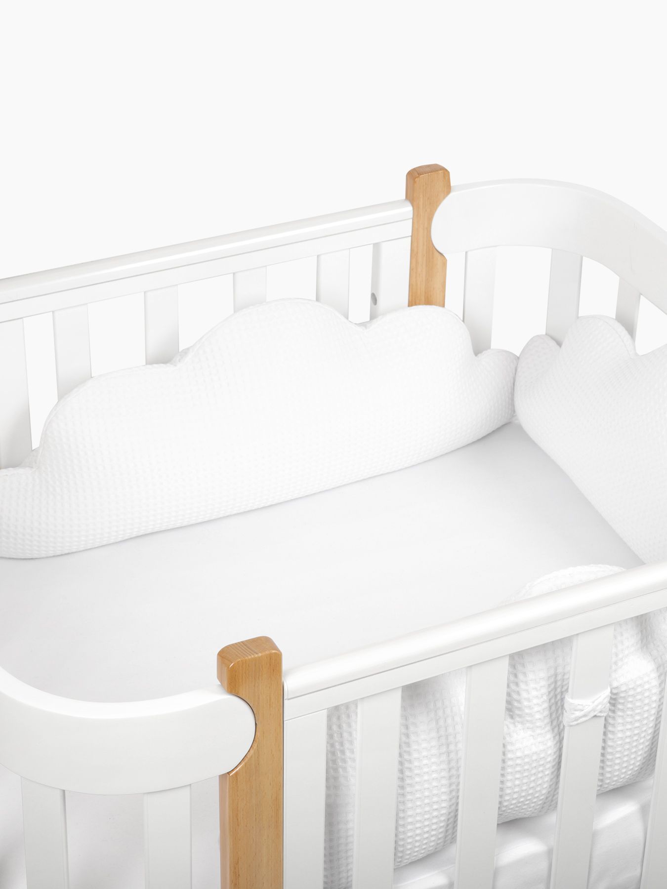 Набор бортиков на кроватку Happy Baby 3 шт. (white) Облака 2