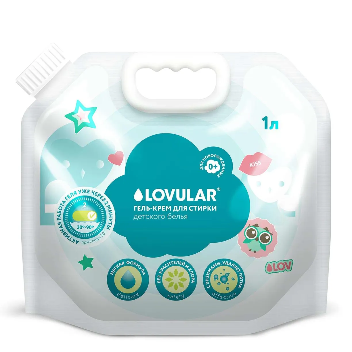 nfquDQ23iNvyt4S_pT6iCFYfRfjTxDbAI5c7-rb6W2M= Гель-крем для стирки детского белья LOVULAR SWEET KISS 1л. 1