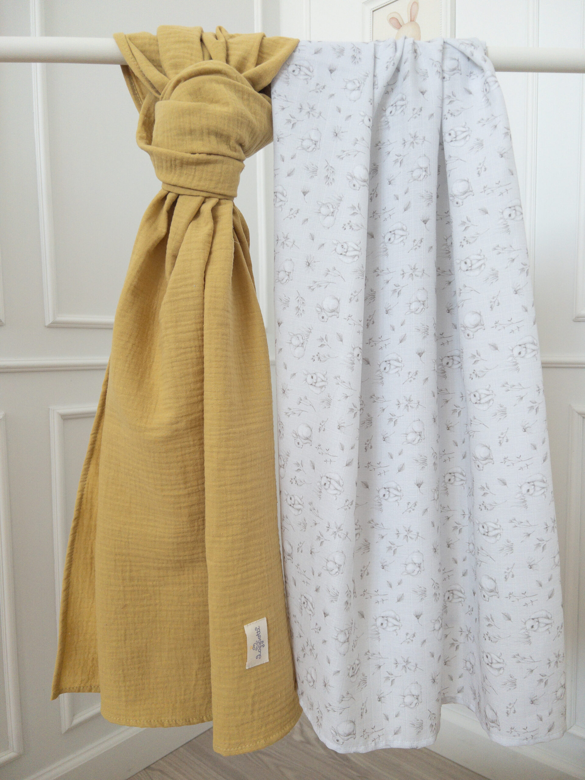 Набор пеленок из муслина 2 шт. Lapetti "Кролик Лаппин" 1