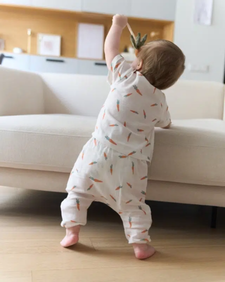 Штанишки детские с принтом Loomknits Молочный