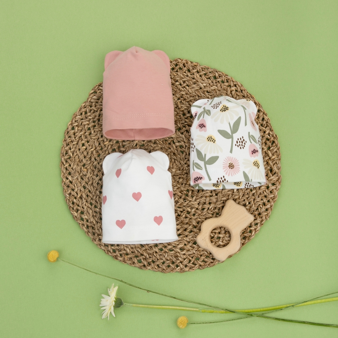 6658314303_optsitee82fbb43-2a39-11ef-86e3-d23078edbc56 Шапочка легкая с отворотом и ушками Швейная Династия, 3 шт/уп 1