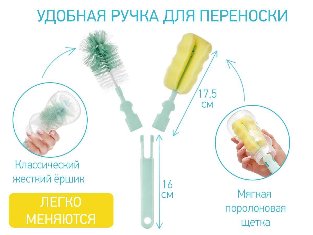 bottle_brush_set_b1c23c0a8f Набор щеток Roxy Kids для бутылочек, 5 шт. 3