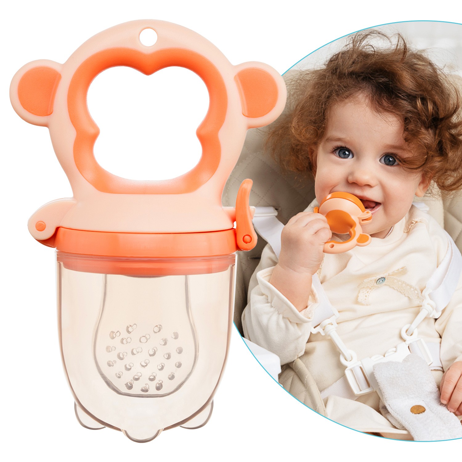 nibler_monkey_orange_0ca2f5a447 Ниблер Roxy Kids для прикорма с силиконовой сеточкой Monkey 1