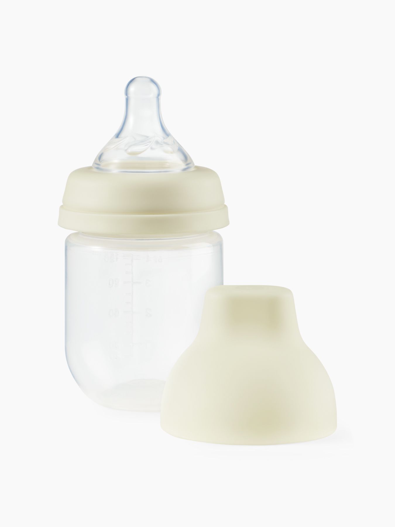 10030_cream_4 Бутылочка Happy Baby с крышкой и силиконовой соской, 125 мл 1