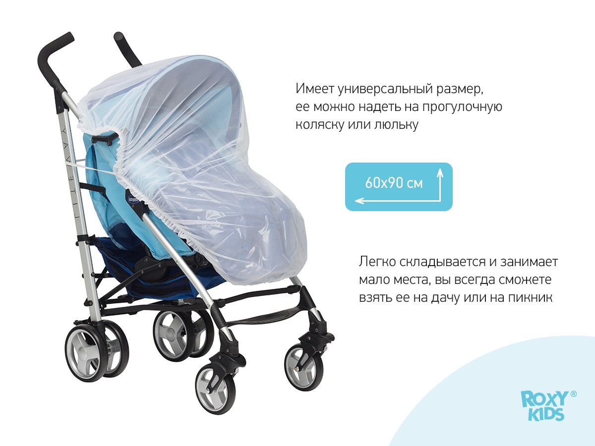 setka_moskitnaya_2e6f295bc2 Сетка москитная Roxy Kids универсальная на коляску 7