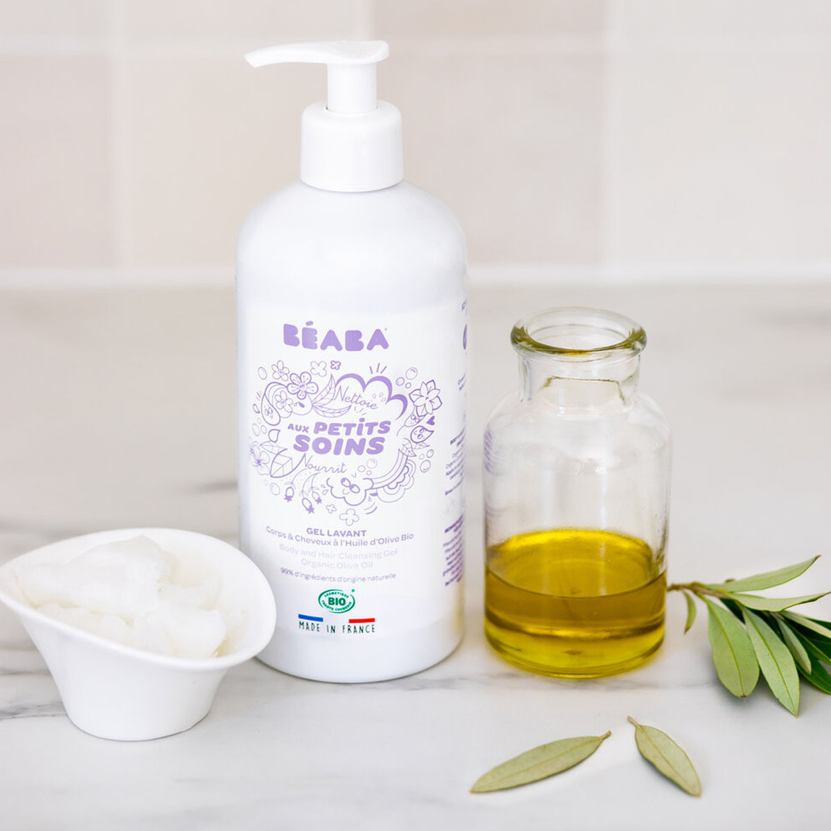 артикулы_Beaba909002_copy Органический очищающий гель для тела и волос Beaba,500 мл. 4