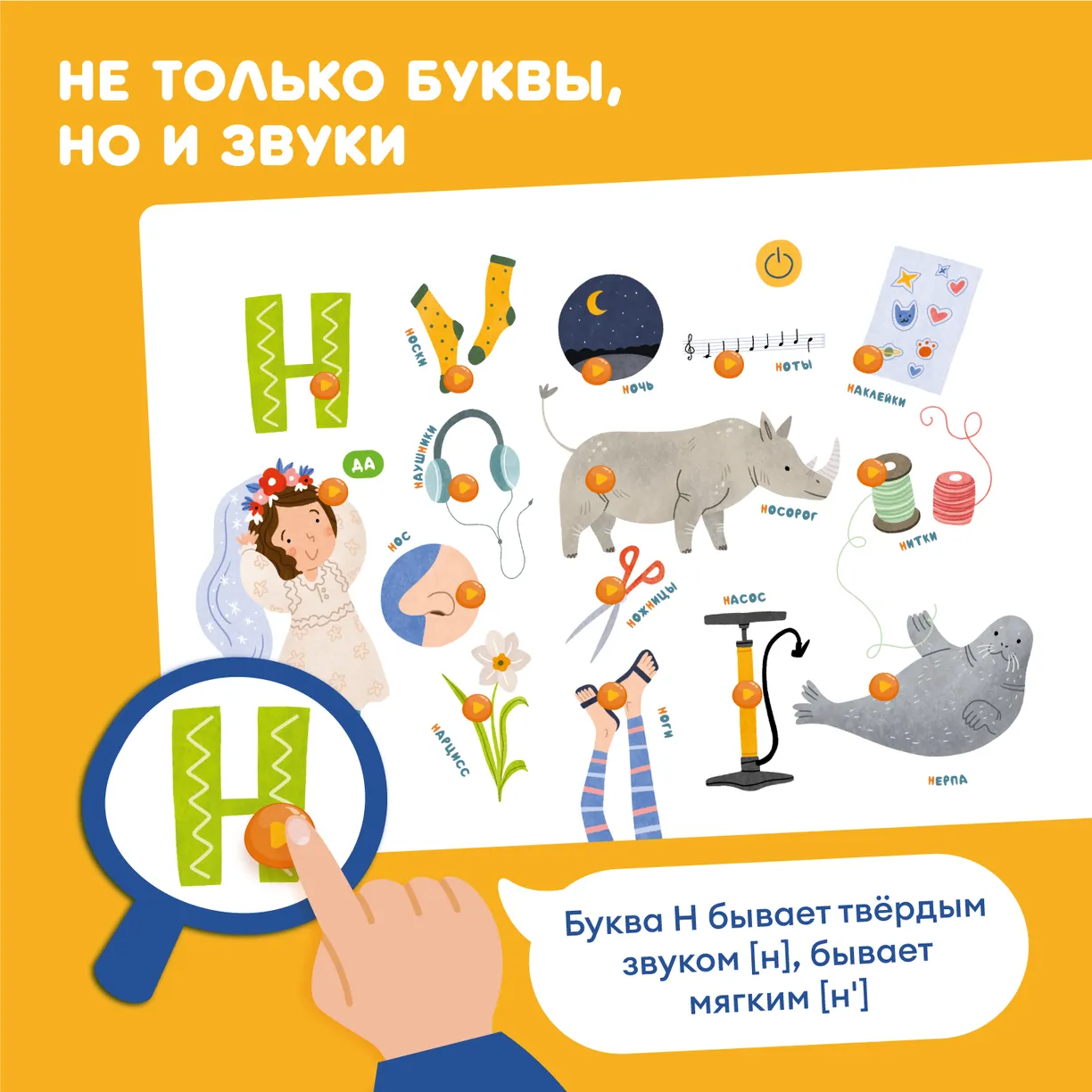 Книга интерактивная Abumba Fingerbook "Азбука" 6