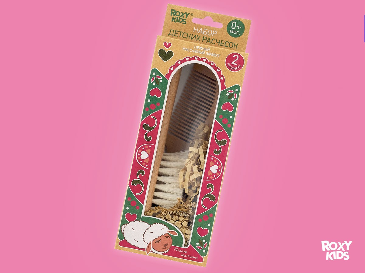 baby_wooden_hairbrush_with_comb_45a1748710 Расческа-щеточка Roxy Kids деревянная c мягкой щетиной и гребень 9