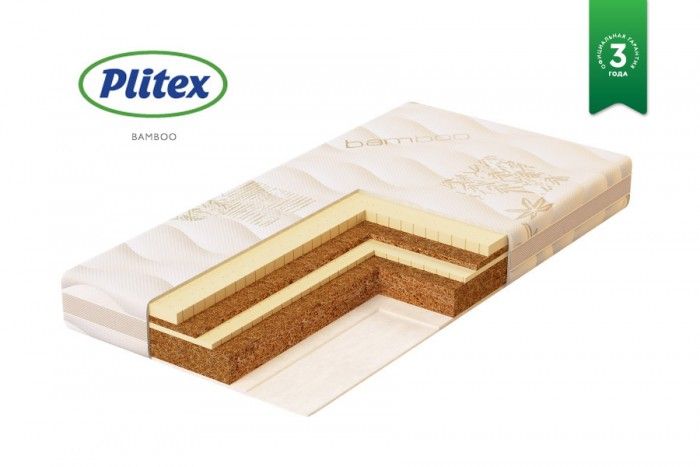 Матрас в кроватку PLITEX Bamboo Nature кокос+латекс 119х60х11см 5 Матрас в кроватку PLITEX Bamboo Nature кокос+латекс 119х60х11см
