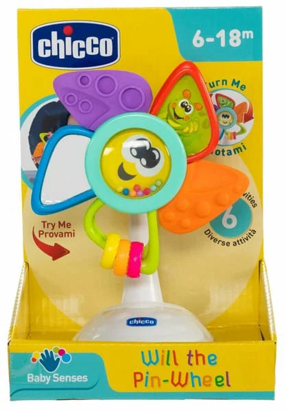 Игрушка развивающая Chicco для стульчика "Will the Pin-Wheel" 6+ мес 3 Игрушка развивающая Chicco для стульчика “Will the Pin-Wheel” 6+ мес