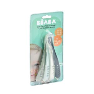 Набор эргономических ложек Beaba SET 4 ERGO SPOON 1ST AGE RAINB