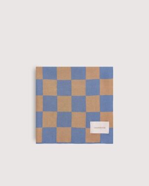 Плед детский Loomknits Клетка синий LW5341 4 LW5341