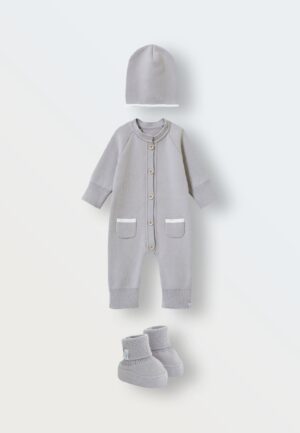 Комплект вязаный Toucankids 3 предмета (комбинезон-шапка-пинетки)