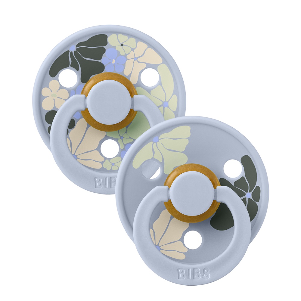 Набор пустышек латексных BIBS Studio Colour, 2 шт. - Morning Bloom, 6+ мес. 1