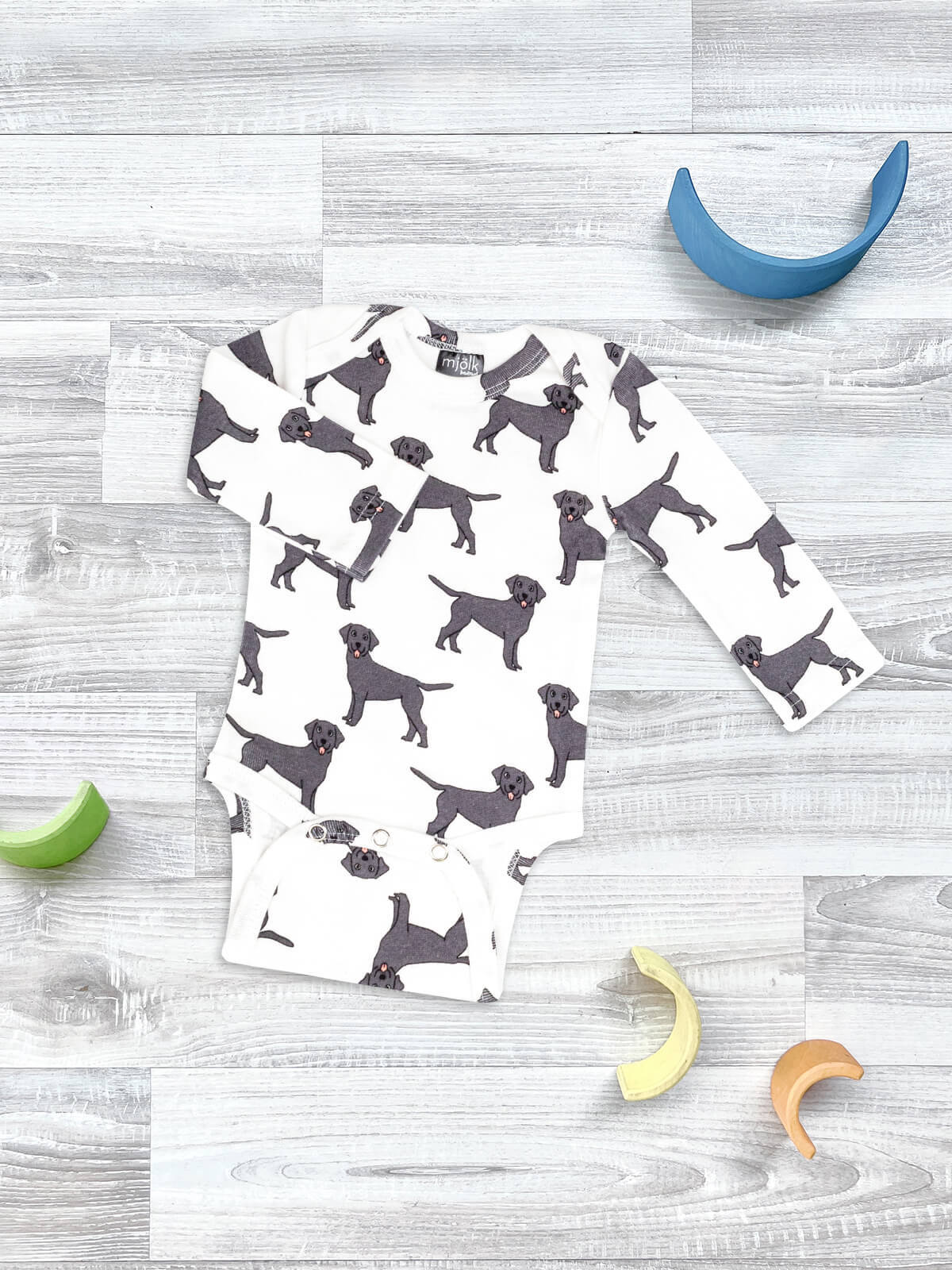 Боди Mjolk Собачки New с длинным рукавом