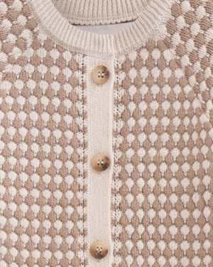 Комбинезон детский Loomknits Бежевые соты LW5507