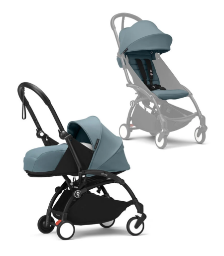 Коляска 2в1 Stokke YOYO3 люлька NP pack черная рама